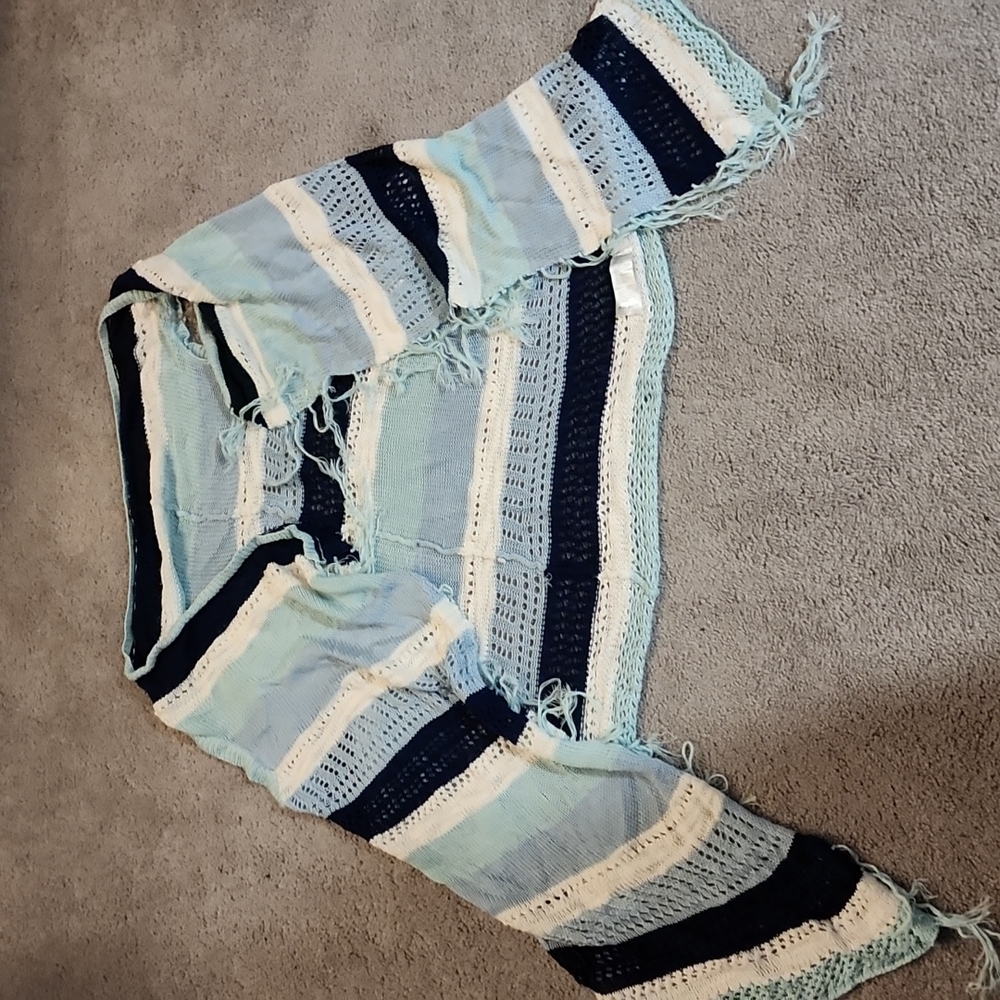 Crochet knitted vest